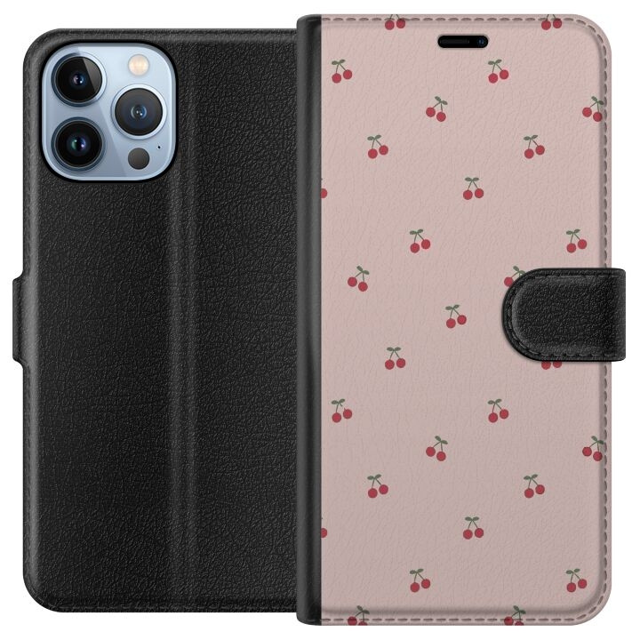 Plånboksfodral till Apple iPhone 13 Pro Max med Körsbär motiv i gruppen SMARTPHONE & SURFPLATTOR / Mobilskydd / Apple / iPhone 13 Pro Max hos TP E-commerce Nordic AB (A50547)