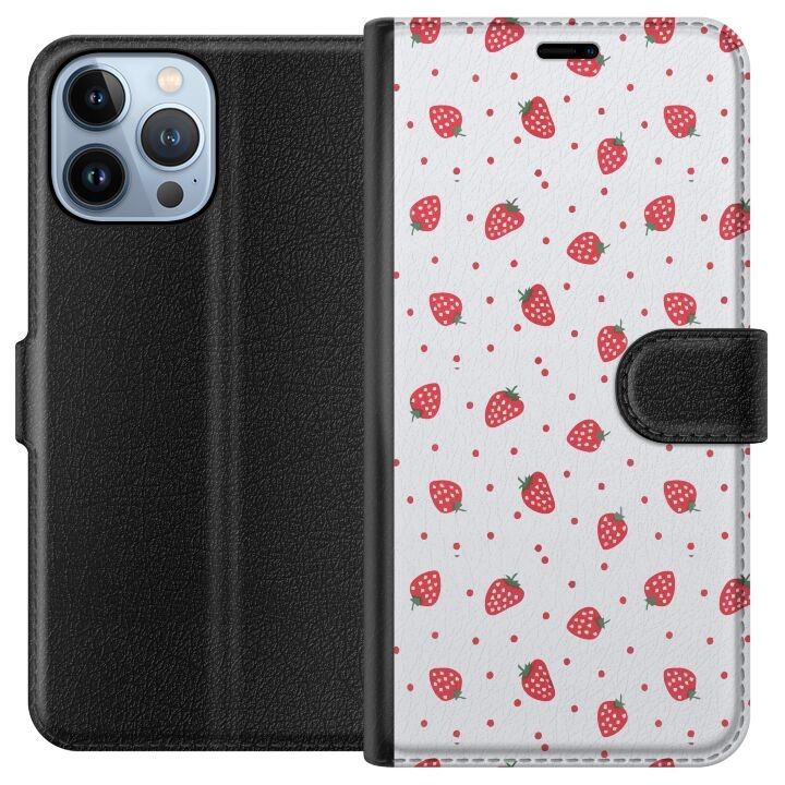 Plånboksfodral till Apple iPhone 13 Pro Max med Jordgubbar motiv i gruppen SMARTPHONE & SURFPLATTOR / Mobilskydd / Apple / iPhone 13 Pro Max hos TP E-commerce Nordic AB (A50557)