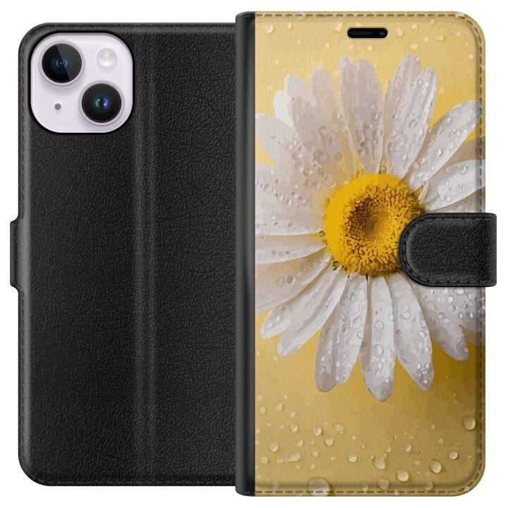 Plånboksfodral till Apple iPhone 14 med Porslinsblomma motiv i gruppen SMARTPHONE & SURFPLATTOR / Mobilskydd / Apple / iPhone 14 hos TP E-commerce Nordic AB (A50594)