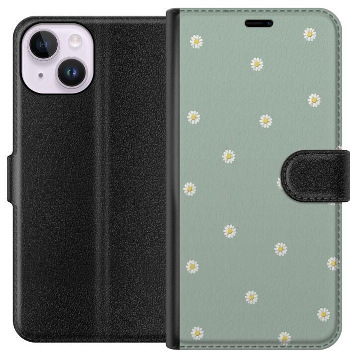 Plånboksfodral till Apple iPhone 14 med Prästkragar motiv i gruppen SMARTPHONE & SURFPLATTOR / Mobilskydd / Apple / iPhone 14 hos TP E-commerce Nordic AB (A50598)