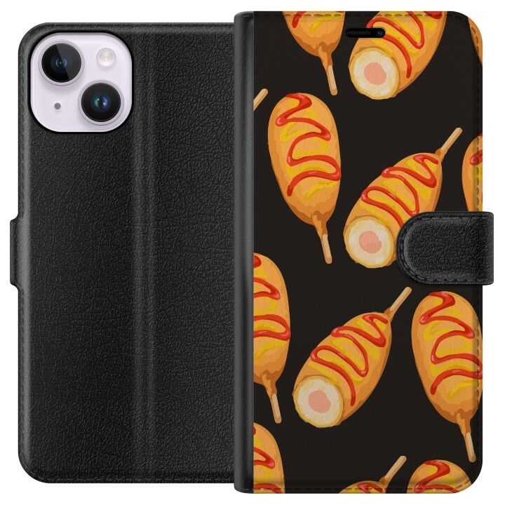 Plånboksfodral till Apple iPhone 14 med Kycklingklubba motiv i gruppen SMARTPHONE & SURFPLATTOR / Mobilskydd / Apple / iPhone 14 hos TP E-commerce Nordic AB (A50603)