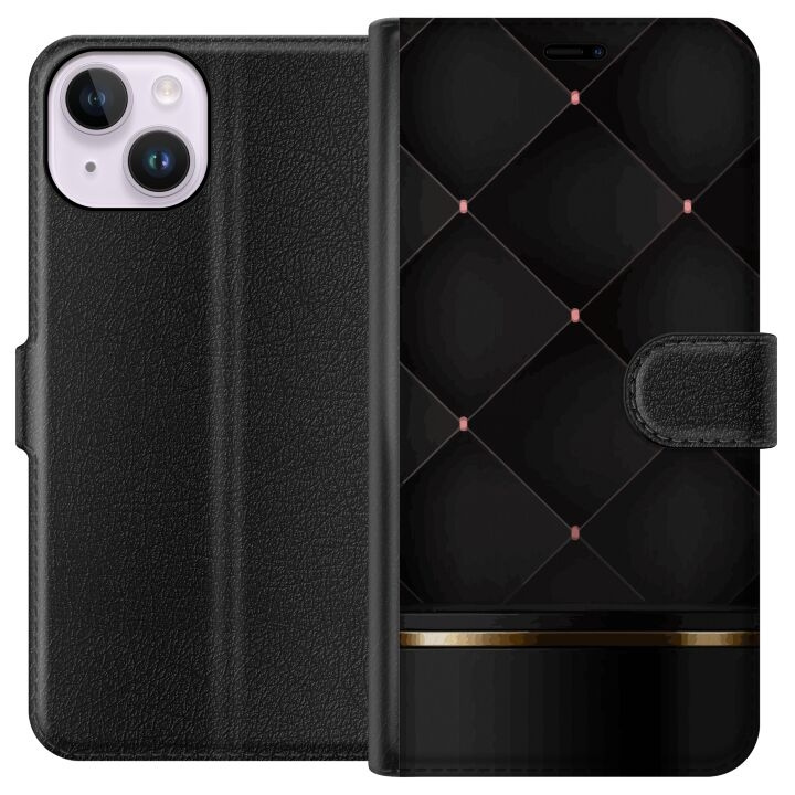 Plånboksfodral till Apple iPhone 14 med Lyxig linje motiv i gruppen SMARTPHONE & SURFPLATTOR / Mobilskydd / Apple / iPhone 14 hos TP E-commerce Nordic AB (A50609)