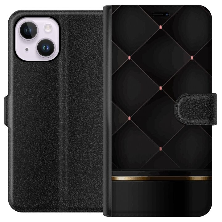 Plånboksfodral till Apple iPhone 14 Plus med Lyxig linje motiv i gruppen SMARTPHONE & SURFPLATTOR / Mobilskydd / Apple / iPhone 14 hos TP E-commerce Nordic AB (A50717)