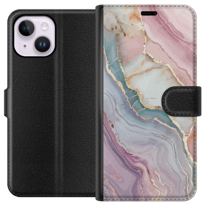 Plånboksfodral till Apple iPhone 14 Plus med Marmor motiv i gruppen SMARTPHONE & SURFPLATTOR / Mobilskydd / Apple / iPhone 14 hos TP E-commerce Nordic AB (A50724)