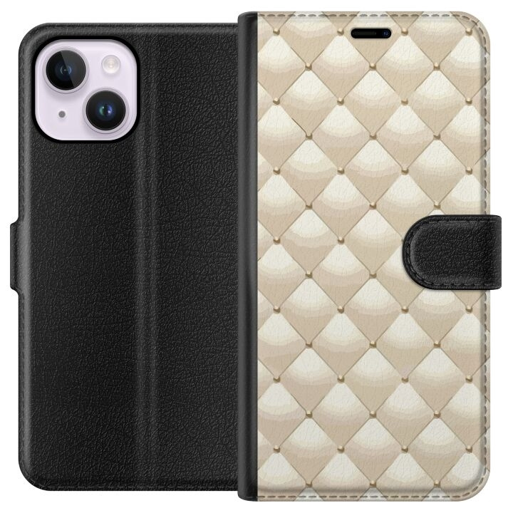 Plånboksfodral till Apple iPhone 14 Plus med Guldglans motiv i gruppen SMARTPHONE & SURFPLATTOR / Mobilskydd / Apple / iPhone 14 hos TP E-commerce Nordic AB (A50728)