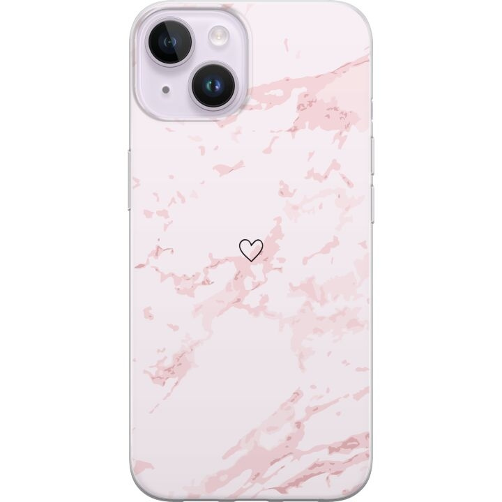 Mobilskal till Apple iPhone 14 Plus med Rosa Hjärta motiv i gruppen SMARTPHONE & SURFPLATTOR / Mobilskydd / Apple / iPhone 14 hos TP E-commerce Nordic AB (A50752)