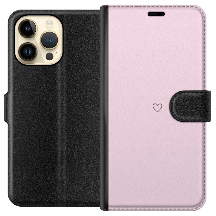 Plånboksfodral till Apple iPhone 14 Pro Max med Hjärta motiv i gruppen SMARTPHONE & SURFPLATTOR / Mobilskydd / Apple / iPhone 14 hos TP E-commerce Nordic AB (A50775)