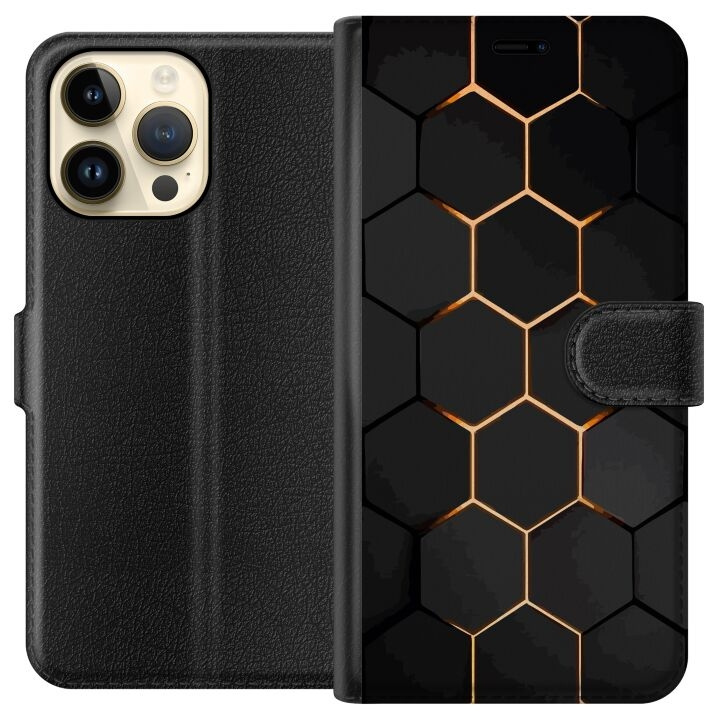 Plånboksfodral till Apple iPhone 14 Pro Max med Lyxigt Mönster motiv i gruppen SMARTPHONE & SURFPLATTOR / Mobilskydd / Apple / iPhone 14 hos TP E-commerce Nordic AB (A50781)