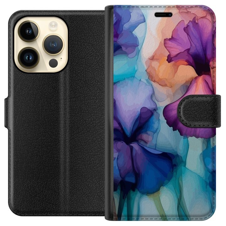 Plånboksfodral till Apple iPhone 15 Pro med Magiska blommor motiv i gruppen SMARTPHONE & SURFPLATTOR / Mobilskydd / Apple / iPhone 15 hos TP E-commerce Nordic AB (A50867)