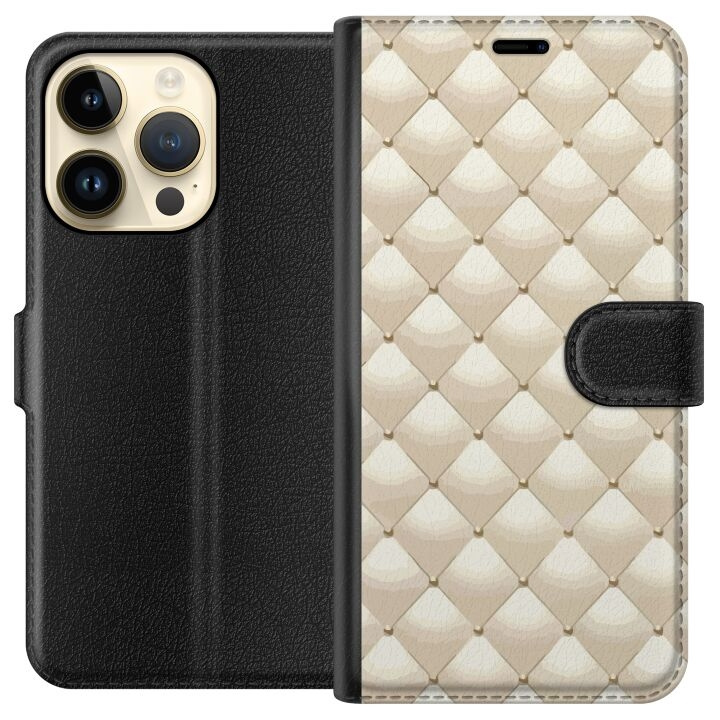 Plånboksfodral till Apple iPhone 15 Pro med Guldglans motiv i gruppen SMARTPHONE & SURFPLATTOR / Mobilskydd / Apple / iPhone 15 hos TP E-commerce Nordic AB (A50890)