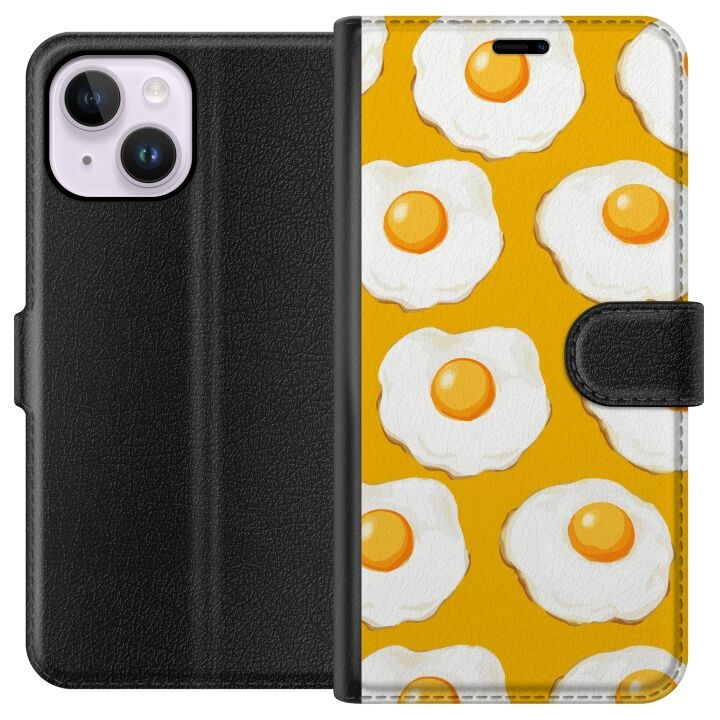 Plånboksfodral till Apple iPhone 15 Plus med Stekt ägg motiv i gruppen SMARTPHONE & SURFPLATTOR / Mobilskydd / Apple / iPhone 15 hos TP E-commerce Nordic AB (A50920)