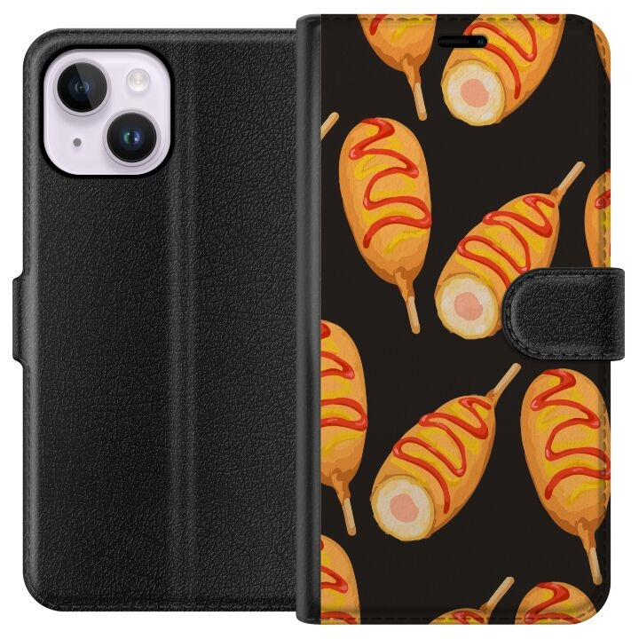 Plånboksfodral till Apple iPhone 15 Plus med Kycklingklubba motiv i gruppen SMARTPHONE & SURFPLATTOR / Mobilskydd / Apple / iPhone 15 hos TP E-commerce Nordic AB (A50927)