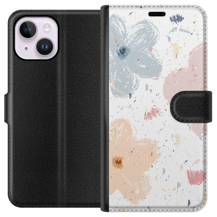 Plånboksfodral till Apple iPhone 15 Plus med Blommor motiv i gruppen SMARTPHONE & SURFPLATTOR / Mobilskydd / Apple / iPhone 15 hos TP E-commerce Nordic AB (A50930)