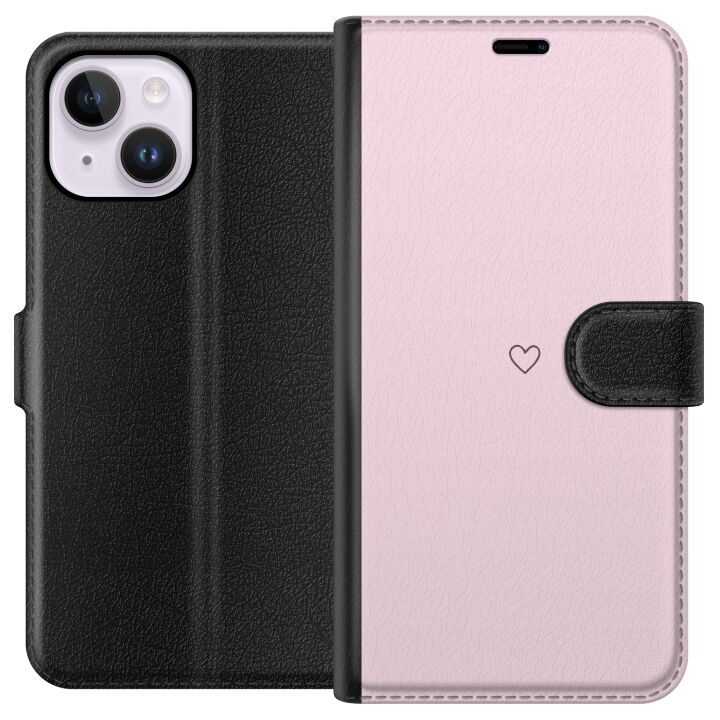 Plånboksfodral till Apple iPhone 15 Plus med Hjärta motiv i gruppen SMARTPHONE & SURFPLATTOR / Mobilskydd / Apple / iPhone 15 hos TP E-commerce Nordic AB (A50937)