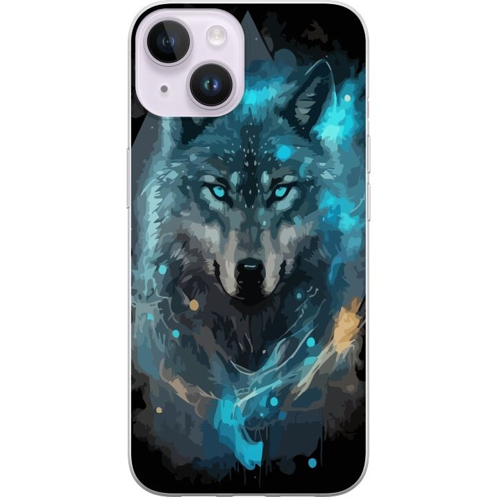Mobilskal till Apple iPhone 15 Plus med Varg motiv i gruppen SMARTPHONE & SURFPLATTOR / Mobilskydd / Apple / iPhone 15 hos TP E-commerce Nordic AB (A50950)