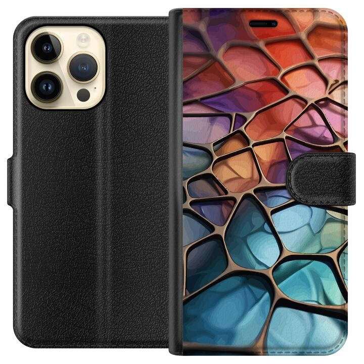 Plånboksfodral till Apple iPhone 15 Pro Max med Metalliskt mönster motiv i gruppen SMARTPHONE & SURFPLATTOR / Mobilskydd / Apple / iPhone 15 hos TP E-commerce Nordic AB (A50982)