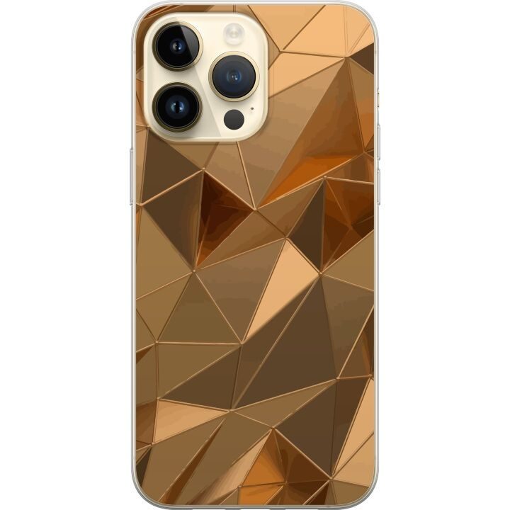 Mobilskal till Apple iPhone 15 Pro Max med 3D Guld motiv i gruppen SMARTPHONE & SURFPLATTOR / Mobilskydd / Apple / iPhone 15 hos TP E-commerce Nordic AB (A51023)