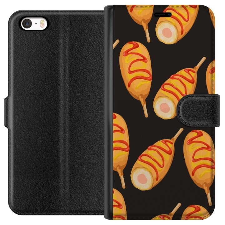 Plånboksfodral till Apple iPhone 5 med Kycklingklubba motiv i gruppen SMARTPHONE & SURFPLATTOR / Mobilskydd / Apple / iPhone 5/5S/SE hos TP E-commerce Nordic AB (A51089)