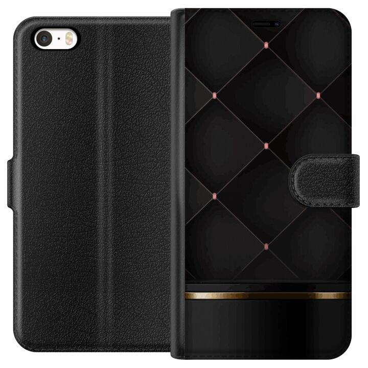 Plånboksfodral till Apple iPhone 5 med Lyxig linje motiv i gruppen SMARTPHONE & SURFPLATTOR / Mobilskydd / Apple / iPhone 5/5S/SE hos TP E-commerce Nordic AB (A51095)