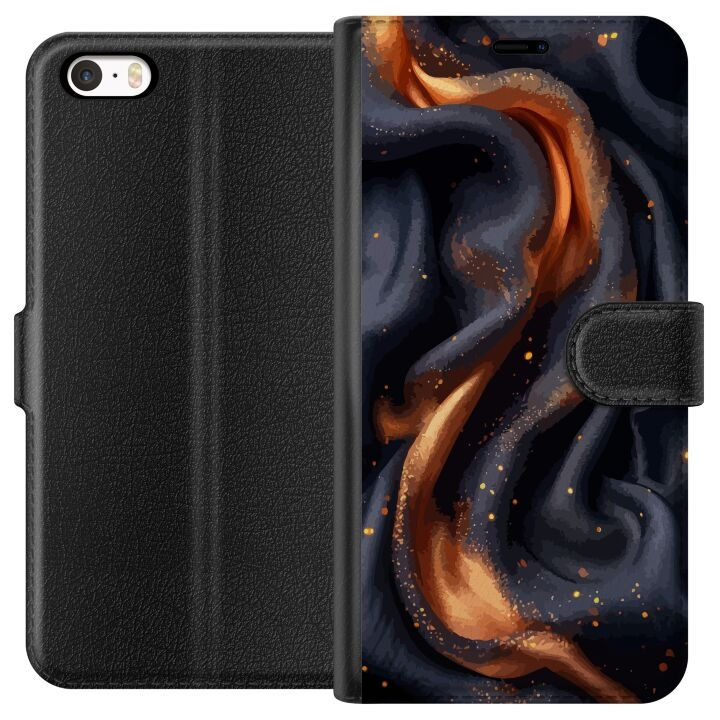 Plånboksfodral till Apple iPhone 5s med Eldigt silke motiv i gruppen SMARTPHONE & SURFPLATTOR / Mobilskydd / Apple / iPhone 5/5S/SE hos TP E-commerce Nordic AB (A51162)