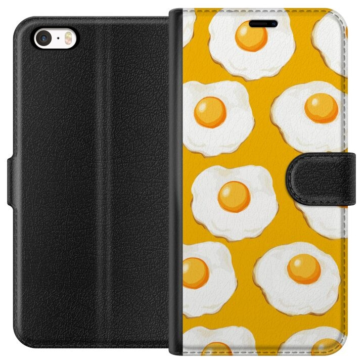 Plånboksfodral till Apple iPhone 5s med Stekt ägg motiv i gruppen SMARTPHONE & SURFPLATTOR / Mobilskydd / Apple / iPhone 5/5S/SE hos TP E-commerce Nordic AB (A51163)
