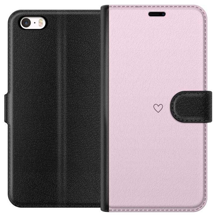 Plånboksfodral till Apple iPhone 5s med Hjärta motiv i gruppen SMARTPHONE & SURFPLATTOR / Mobilskydd / Apple / iPhone 5/5S/SE hos TP E-commerce Nordic AB (A51180)