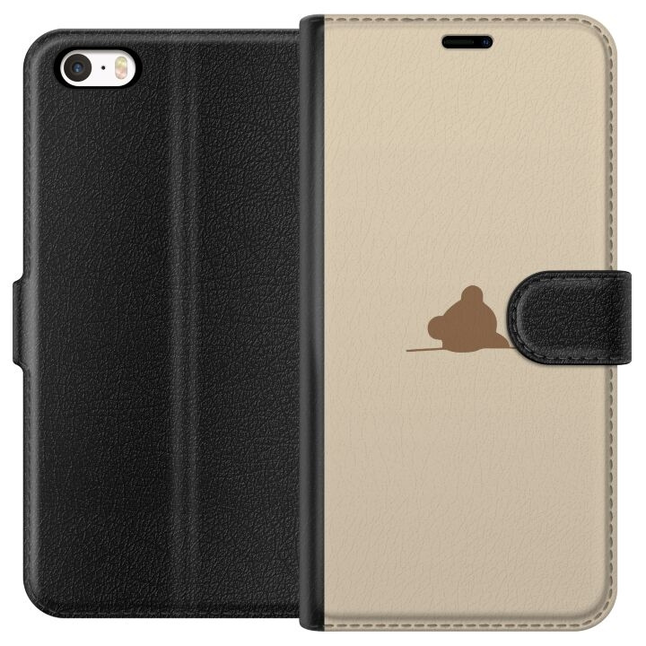 Plånboksfodral till Apple iPhone 5s med Nalle motiv i gruppen SMARTPHONE & SURFPLATTOR / Mobilskydd / Apple / iPhone 5/5S/SE hos TP E-commerce Nordic AB (A51181)