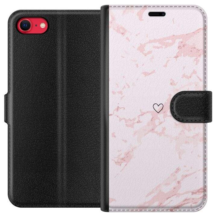 Plånboksfodral till Apple iPhone 7 med Rosa Hjärta motiv i gruppen SMARTPHONE & SURFPLATTOR / Mobilskydd / Apple / iPhone 7 hos TP E-commerce Nordic AB (A51400)
