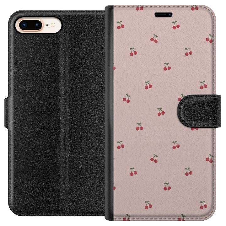 Plånboksfodral till Apple iPhone 7 Plus med Körsbär motiv i gruppen SMARTPHONE & SURFPLATTOR / Mobilskydd / Apple / iPhone 7 Plus hos TP E-commerce Nordic AB (A51438)