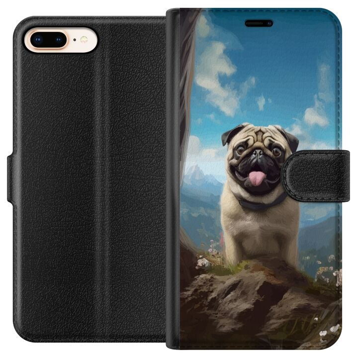 Plånboksfodral till Apple iPhone 7 Plus med Glad Hund motiv i gruppen SMARTPHONE & SURFPLATTOR / Mobilskydd / Apple / iPhone 7 Plus hos TP E-commerce Nordic AB (A51449)