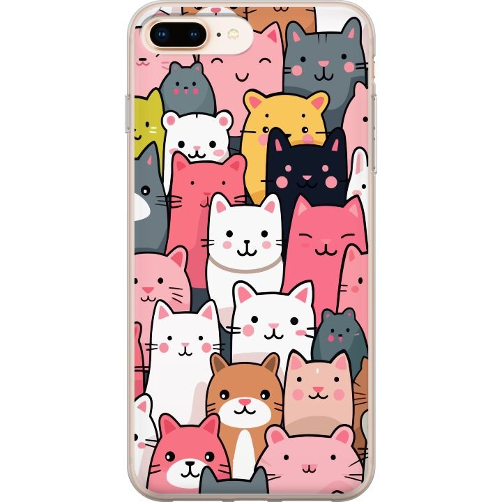 Mobilskal till Apple iPhone 7 Plus med Kattmönster motiv i gruppen SMARTPHONE & SURFPLATTOR / Mobilskydd / Apple / iPhone 7 Plus hos TP E-commerce Nordic AB (A51466)