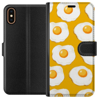 Plånboksfodral till Apple iPhone X med Stekt ägg motiv