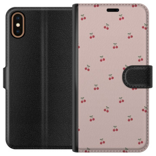 Plånboksfodral till Apple iPhone X med Körsbär motiv