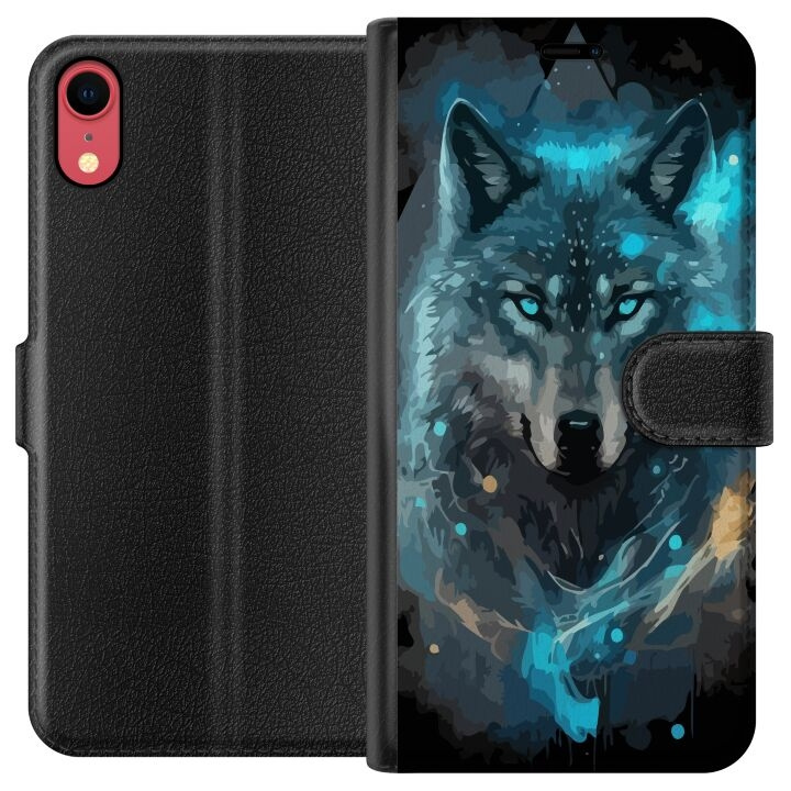 Plånboksfodral till Apple iPhone XR med Varg motiv i gruppen SMARTPHONE & SURFPLATTOR / Mobilskydd / Apple / iPhone XR hos TP E-commerce Nordic AB (A51814)
