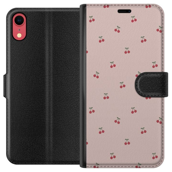 Plånboksfodral till Apple iPhone XR med Körsbär motiv i gruppen SMARTPHONE & SURFPLATTOR / Mobilskydd / Apple / iPhone XR hos TP E-commerce Nordic AB (A51816)