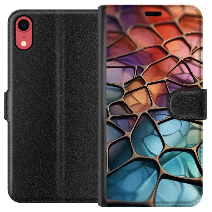 Plånboksfodral till Apple iPhone XR med Metalliskt mönster motiv i gruppen SMARTPHONE & SURFPLATTOR / Mobilskydd / Apple / iPhone XR hos TP E-commerce Nordic AB (A51819)