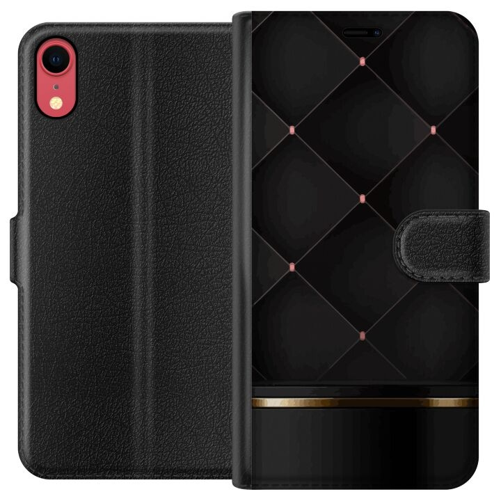 Plånboksfodral till Apple iPhone XR med Lyxig linje motiv i gruppen SMARTPHONE & SURFPLATTOR / Mobilskydd / Apple / iPhone XR hos TP E-commerce Nordic AB (A51824)