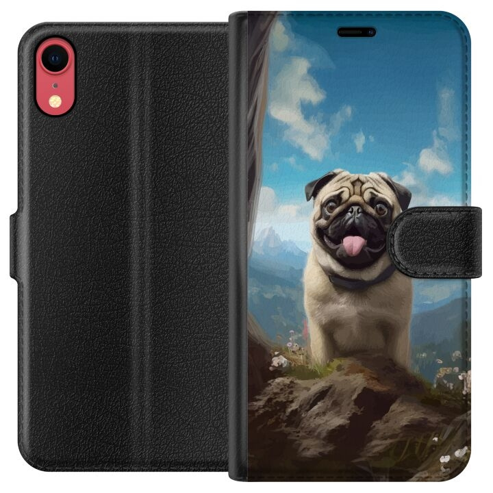 Plånboksfodral till Apple iPhone XR med Glad Hund motiv i gruppen SMARTPHONE & SURFPLATTOR / Mobilskydd / Apple / iPhone XR hos TP E-commerce Nordic AB (A51827)