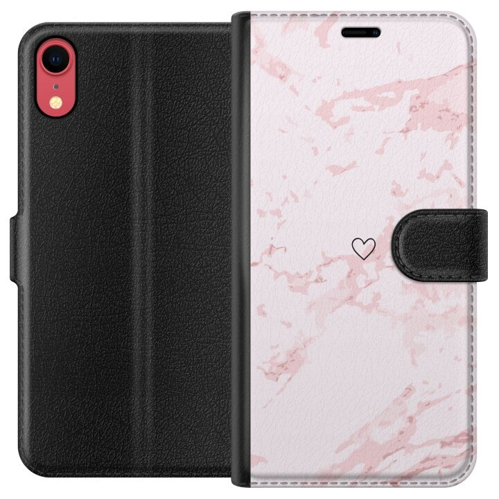 Plånboksfodral till Apple iPhone XR med Rosa Hjärta motiv i gruppen SMARTPHONE & SURFPLATTOR / Mobilskydd / Apple / iPhone XR hos TP E-commerce Nordic AB (A51832)
