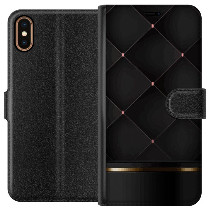 Plånboksfodral till Apple iPhone XS med Lyxig linje motiv i gruppen SMARTPHONE & SURFPLATTOR / Mobilskydd / Apple / iPhone X/XS hos TP E-commerce Nordic AB (A51878)