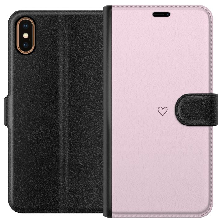 Plånboksfodral till Apple iPhone XS med Hjärta motiv i gruppen SMARTPHONE & SURFPLATTOR / Mobilskydd / Apple / iPhone X/XS hos TP E-commerce Nordic AB (A51882)