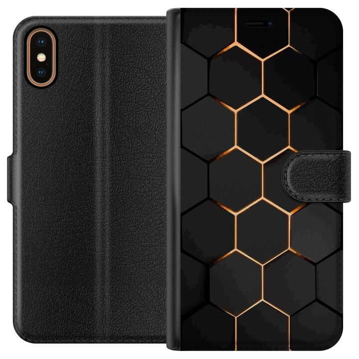 Plånboksfodral till Apple iPhone XS med Lyxigt Mönster motiv i gruppen SMARTPHONE & SURFPLATTOR / Mobilskydd / Apple / iPhone X/XS hos TP E-commerce Nordic AB (A51888)