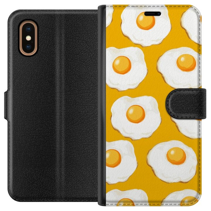 Plånboksfodral till Apple iPhone XS Max med Stekt ägg motiv i gruppen SMARTPHONE & SURFPLATTOR / Mobilskydd / Apple / iPhone XS Max hos TP E-commerce Nordic AB (A51919)