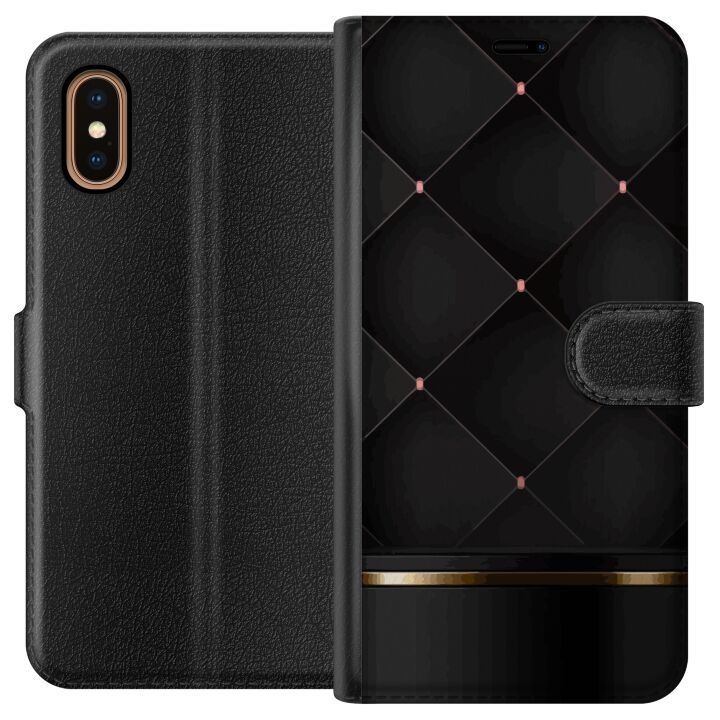 Plånboksfodral till Apple iPhone XS Max med Lyxig linje motiv i gruppen SMARTPHONE & SURFPLATTOR / Mobilskydd / Apple / iPhone XS Max hos TP E-commerce Nordic AB (A51932)