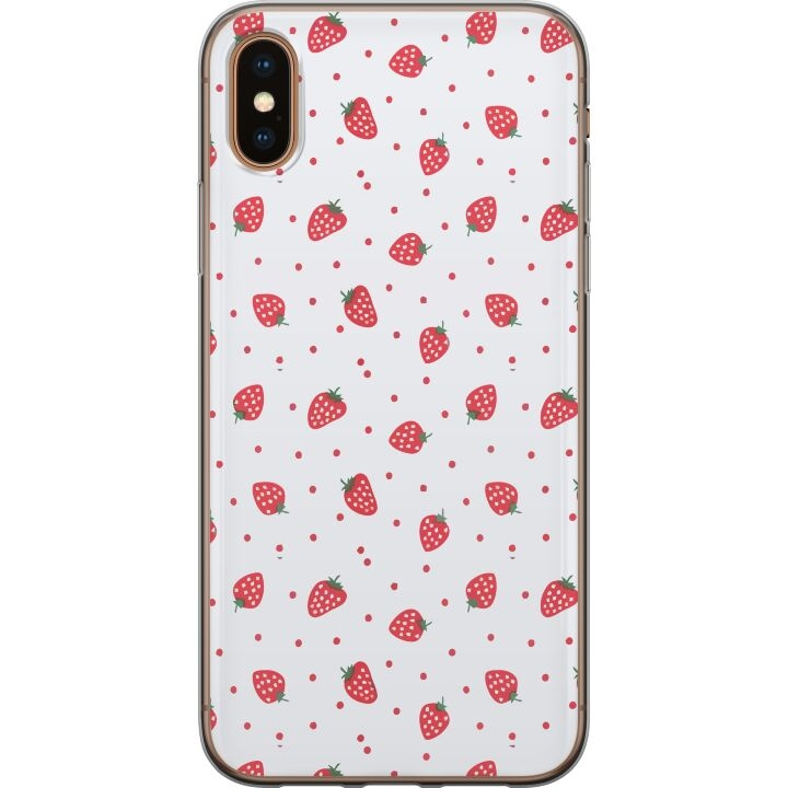 Mobilskal till Apple iPhone XS Max med Jordgubbar motiv i gruppen SMARTPHONE & SURFPLATTOR / Mobilskydd / Apple / iPhone XS Max hos TP E-commerce Nordic AB (A51961)