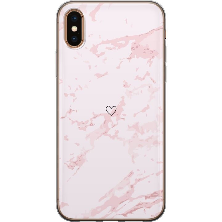 Mobilskal till Apple iPhone XS Max med Rosa Hjärta motiv i gruppen SMARTPHONE & SURFPLATTOR / Mobilskydd / Apple / iPhone XS Max hos TP E-commerce Nordic AB (A51967)