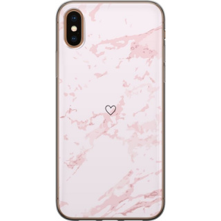 Mobilskal till Apple iPhone XS Max med Rosa Hjärta motiv