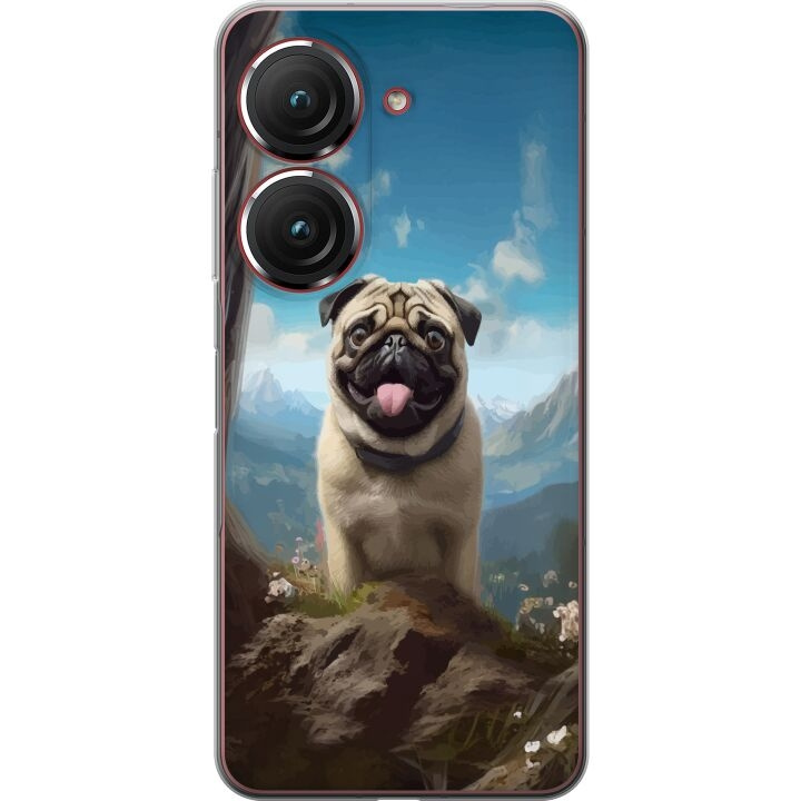 Mobilskal till Asus Zenfone 9 med Glad Hund motiv i gruppen SMARTPHONE & SURFPLATTOR / Mobilskydd / Asus hos TP E-commerce Nordic AB (A52070)