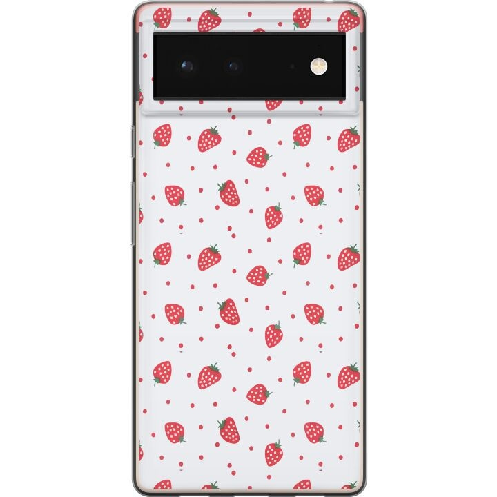 Mobilskal till Google Pixel 6 med Jordgubbar motiv i gruppen SMARTPHONE & SURFPLATTOR / Mobilskydd / Google hos TP E-commerce Nordic AB (A52096)