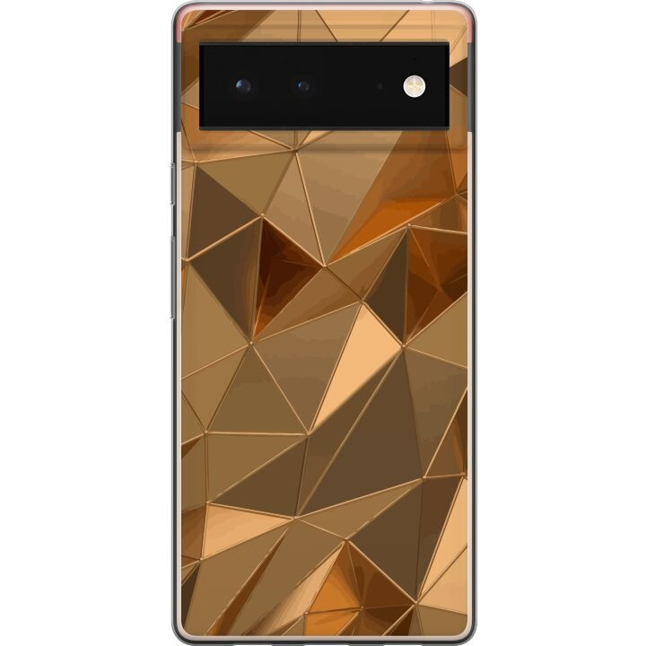 Mobilskal till Google Pixel 6 med 3D Guld motiv i gruppen SMARTPHONE & SURFPLATTOR / Mobilskydd / Google hos TP E-commerce Nordic AB (A52103)